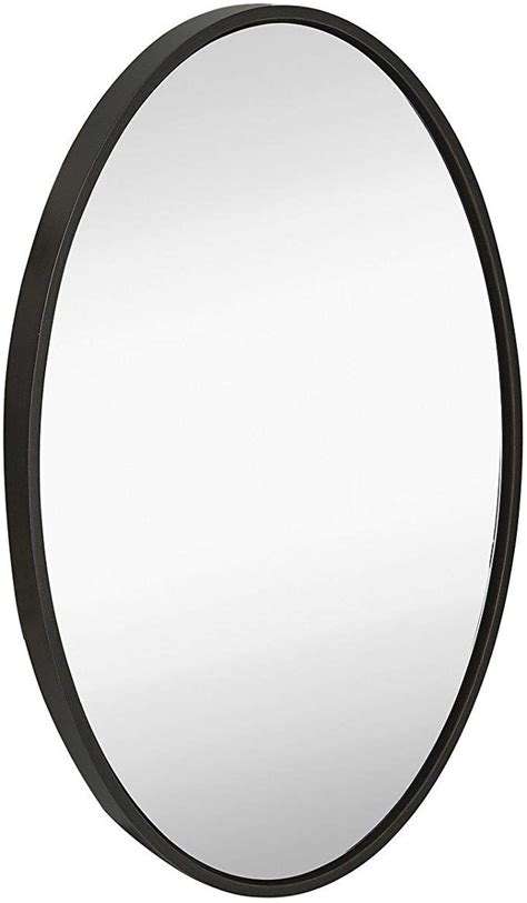 oval black wall mirror